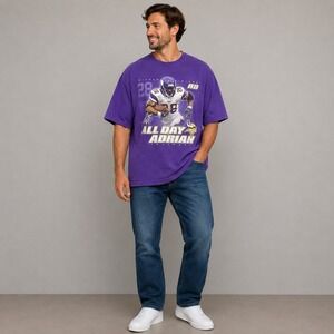 Reebok Minnesota Vikings Adrian Peterson All Day T-Shirt Purple Mens 2XL NFL